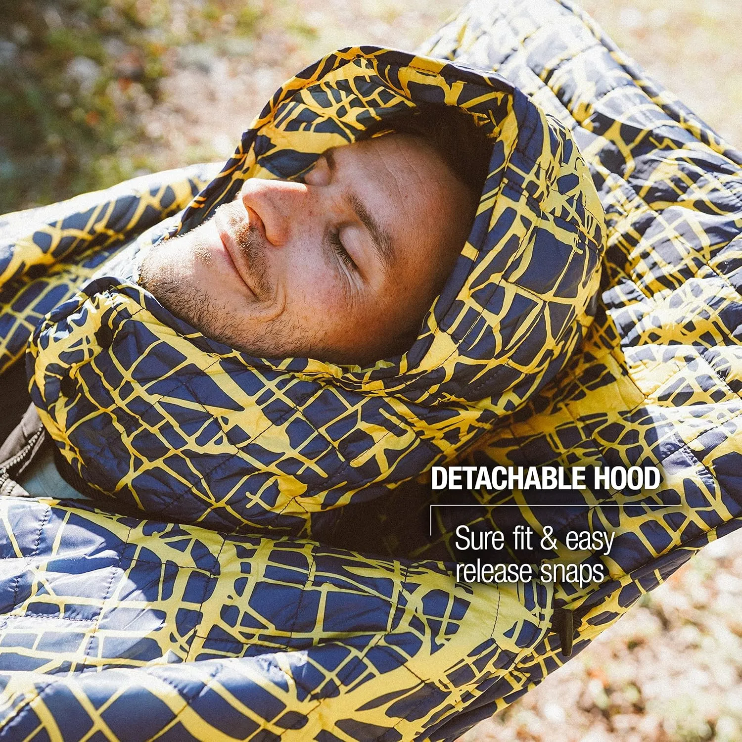 Helinox Toasty Wraparound Hooded Blanket, Savanna/Playa, Black