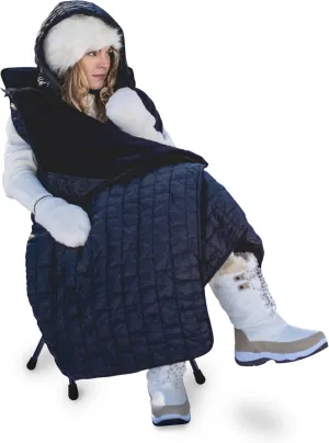 Helinox Toasty Wraparound Hooded Blanket, Savanna/Playa, Black