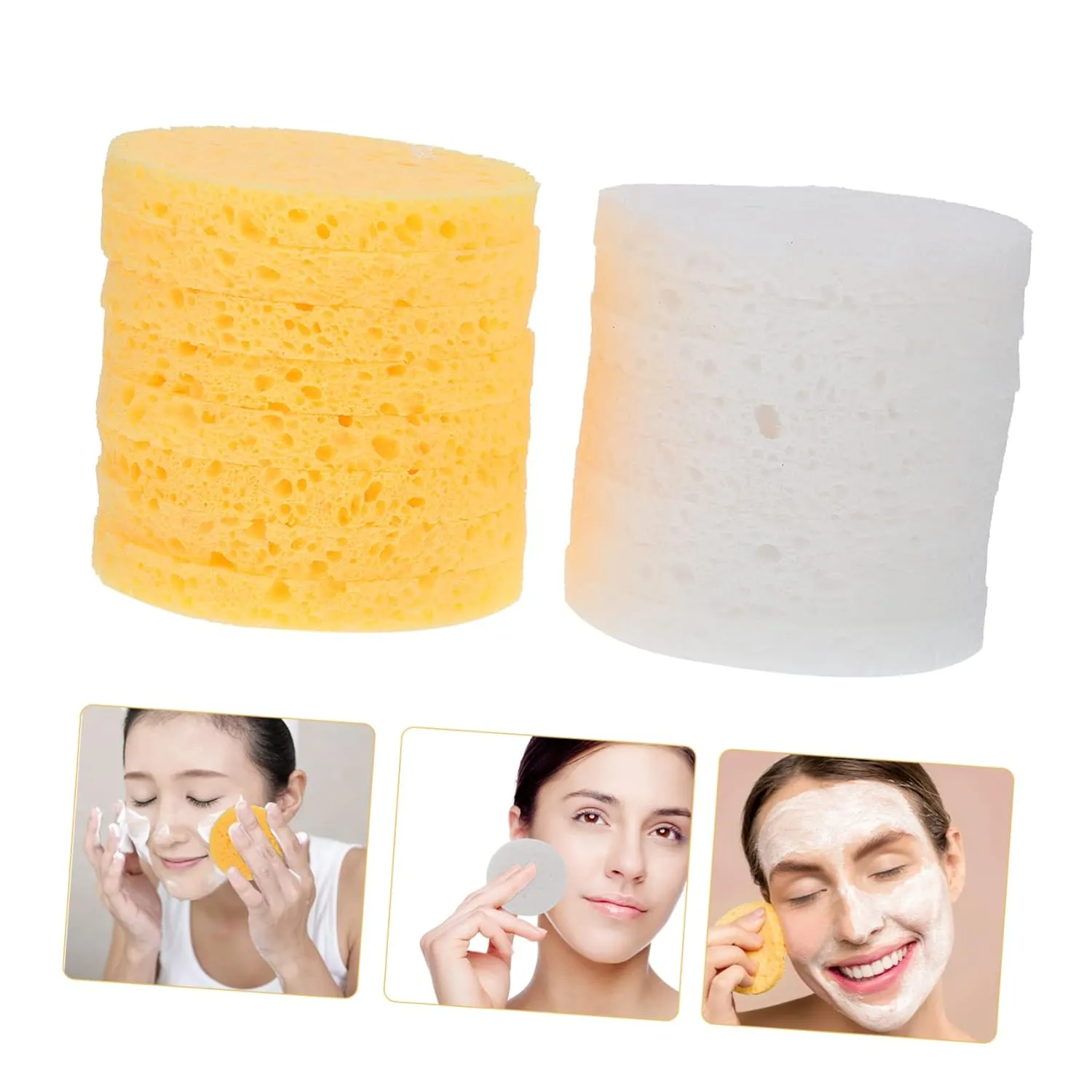 Hemoton 100pcs Makeup Removing Gentle Face Cleaning Pads for Exfoliating Cleansing Professional-grade Skin Care Tool for Home Salon Use