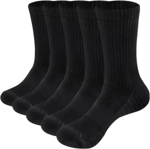 Hgvcfcv Men Thick Breathable Cotton Cushion Crew Outdoor Sports Hiking Trekking Socks Work Boot Socks For Men