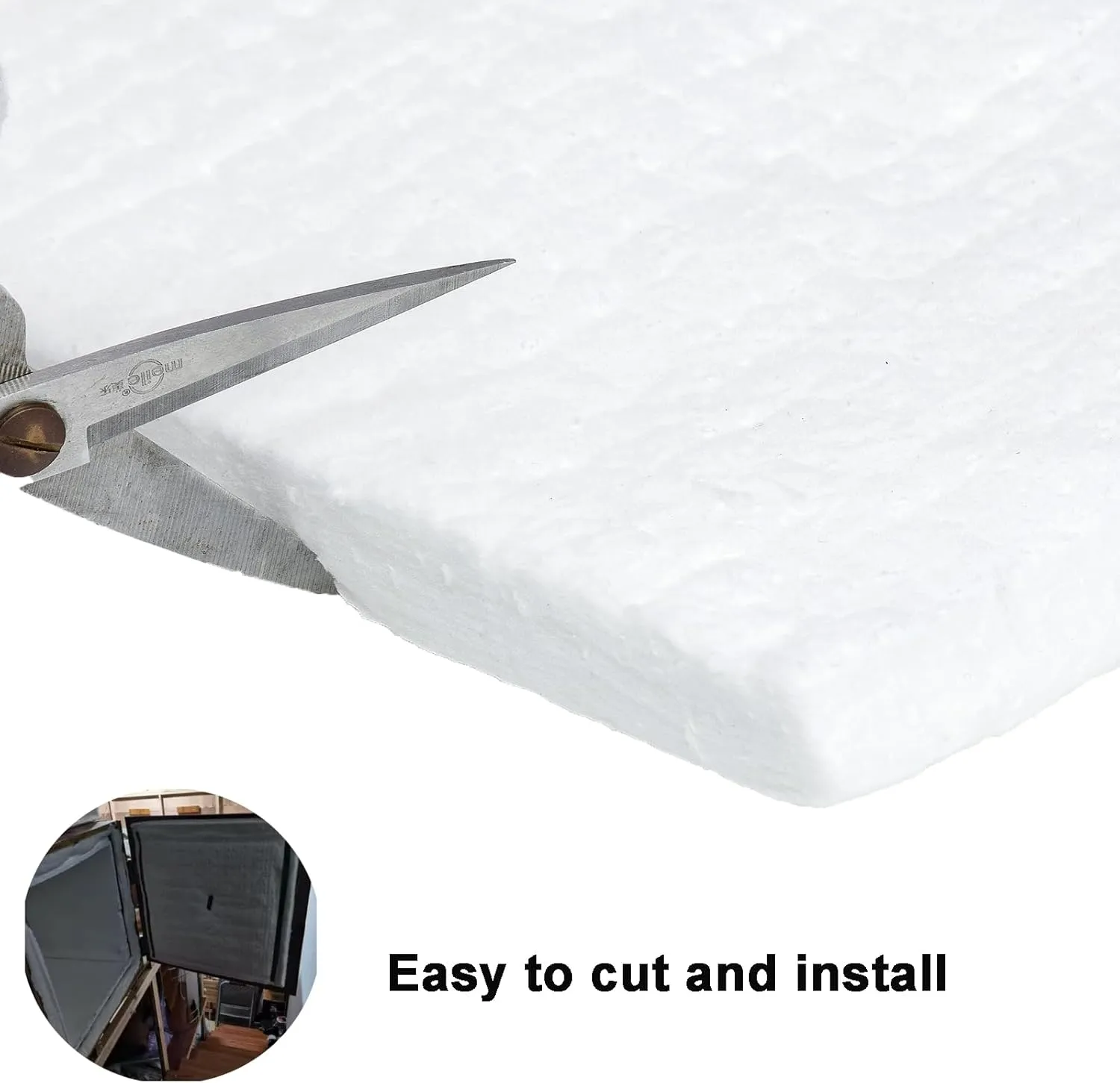 High-Temperature 2400F Ceramic Fiber Insulation Blanket 60"×24"×0.8"(Thick) - Fireproof & Heat Resistant for Dishwashers, Wood Stoves, Kilns, Forges, Furnaces, Fireplaces, Foundries, Pizza Ovens