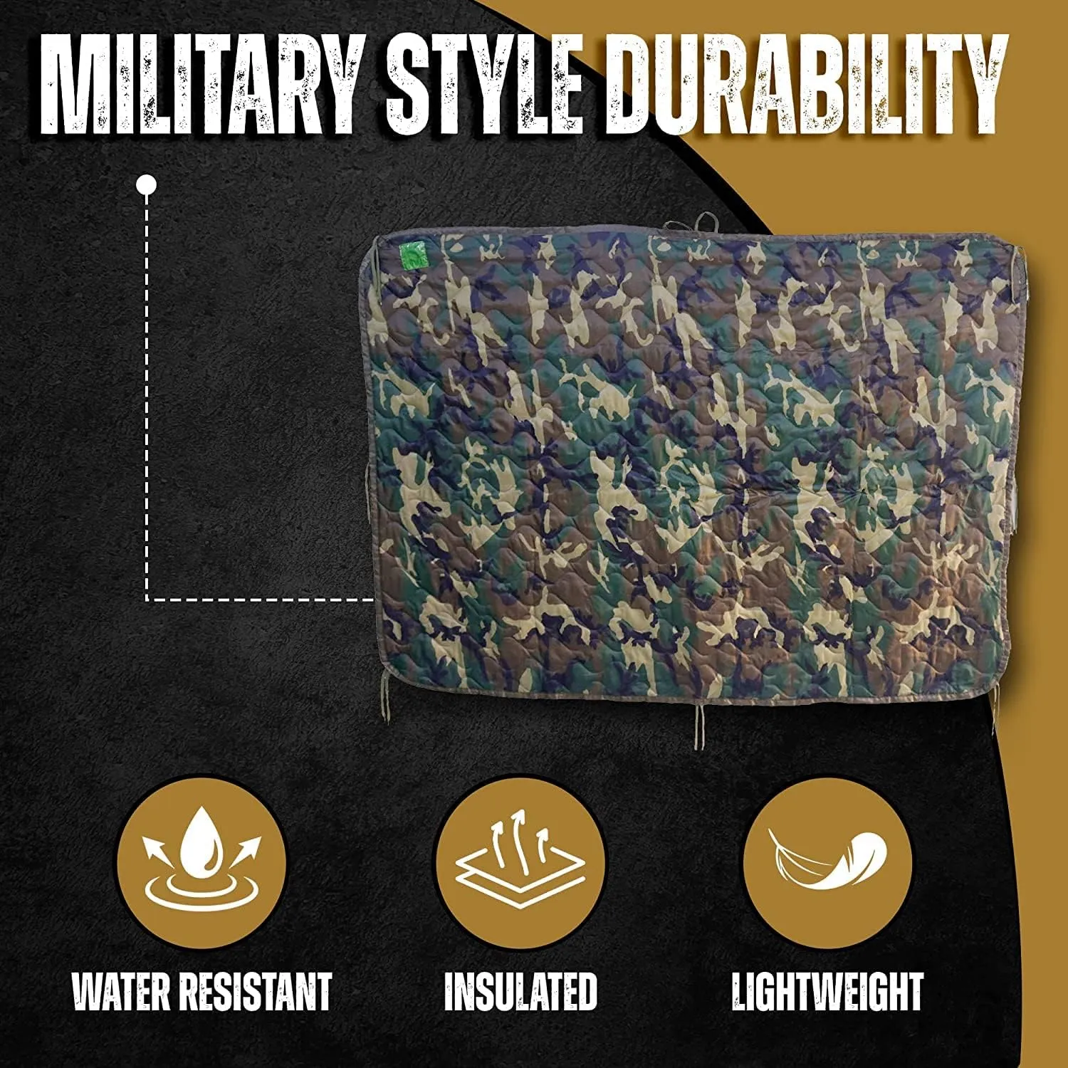 HighSpeedDaddy HSD Mini Woobie Military Style Poncho Liner Camo Kids Baby Blanket (Woodland, Baby)