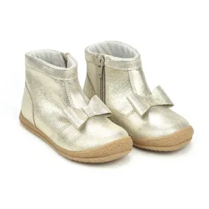 Hilary Champagne Shimmer Bow Boot