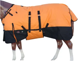 HILASON 1200D Winter Waterproof Poly Horse Blanket Belly Wrap Orange - 72 Inches