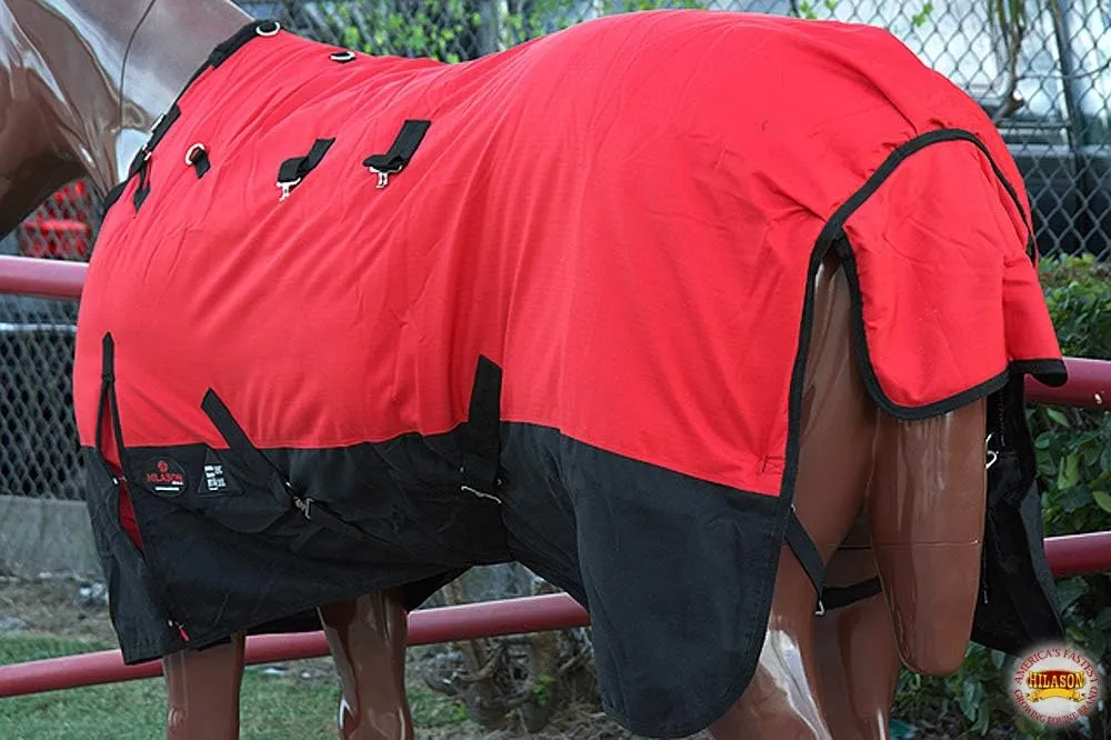 HILASON 1200D Winter Waterproof Poly Horse Blanket Belly Wrap Red | Horse Blanket | Horse 72 in