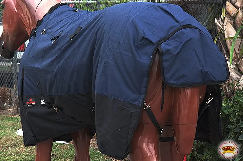 HILASON 1200D Winter Waterproof Poly Horse Blanket Belly Wrap Winter & Turnout Blanket for Horses 72 inches