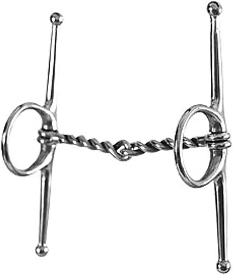 HILASON 5" Stainless Steel Full Cheek Twisted Wire Horse Snaffle Mouth Bit