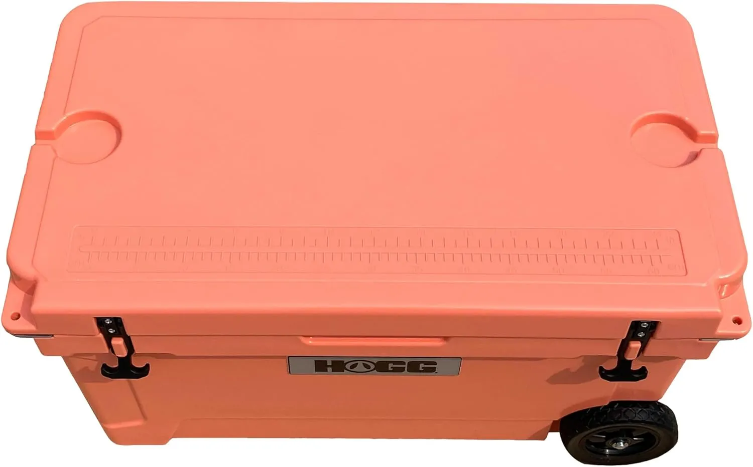 Hogg 65 qt Insulated Cooler with Wheels and Handles, Rolling Ice Chest with Wheels, Rotomolded Wheeled Coolers for Camping, Drinks, Outdoors, 65qt Blue