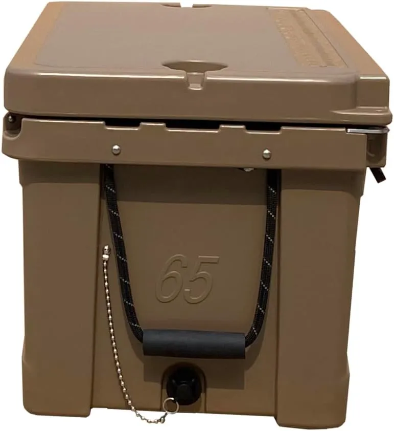 Hogg 65 qt Insulated Cooler with Wheels and Handles, Rolling Ice Chest with Wheels, Rotomolded Wheeled Coolers for Camping, Drinks, Outdoors, 65qt Blue