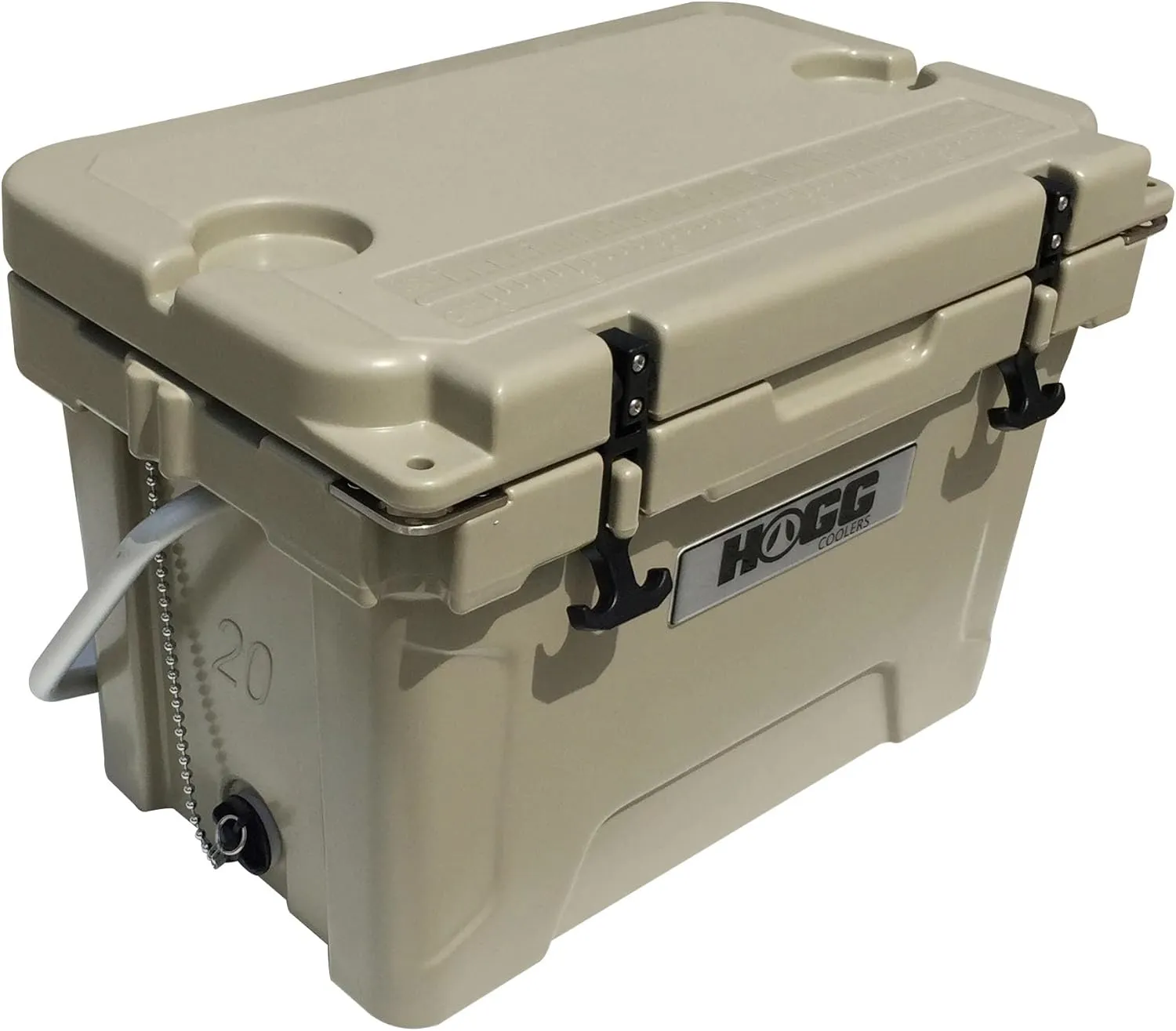 Hogg 65 qt Insulated Cooler with Wheels and Handles, Rolling Ice Chest with Wheels, Rotomolded Wheeled Coolers for Camping, Drinks, Outdoors, 65qt Blue