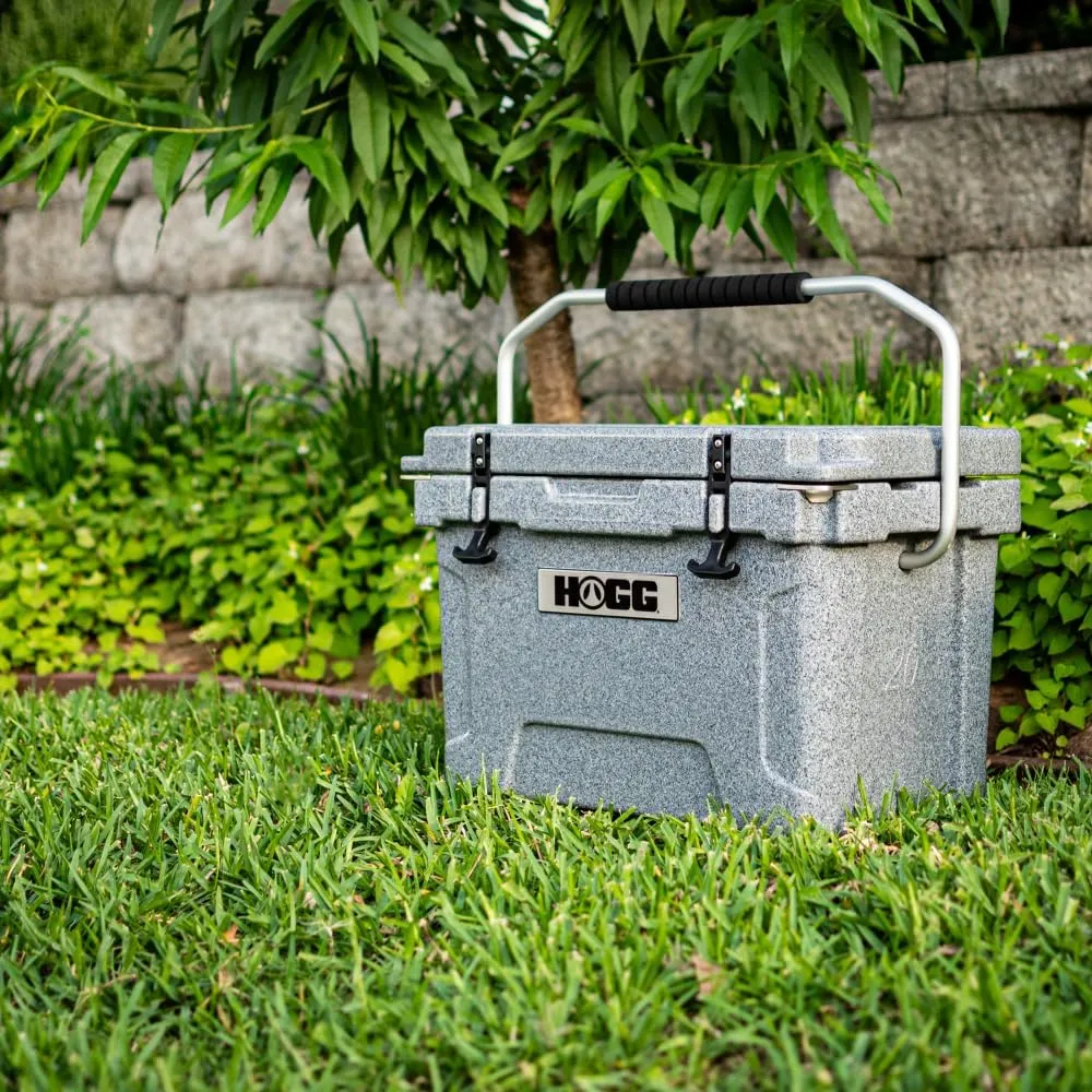Hogg 65 qt Insulated Cooler with Wheels and Handles, Rolling Ice Chest with Wheels, Rotomolded Wheeled Coolers for Camping, Drinks, Outdoors, 65qt Blue