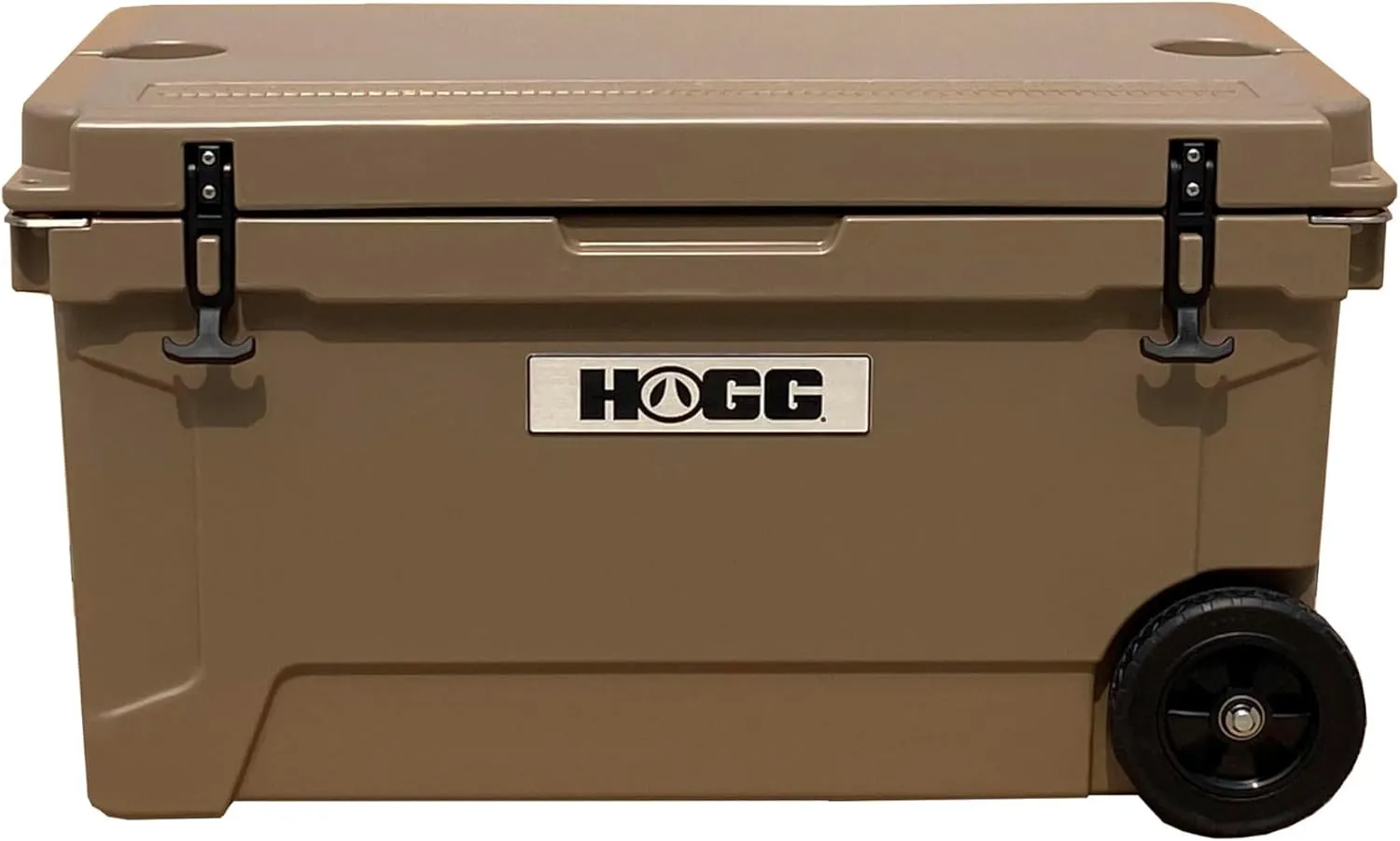 Hogg 65 qt Insulated Cooler with Wheels and Handles, Rolling Ice Chest with Wheels, Rotomolded Wheeled Coolers for Camping, Drinks, Outdoors, 65qt Blue