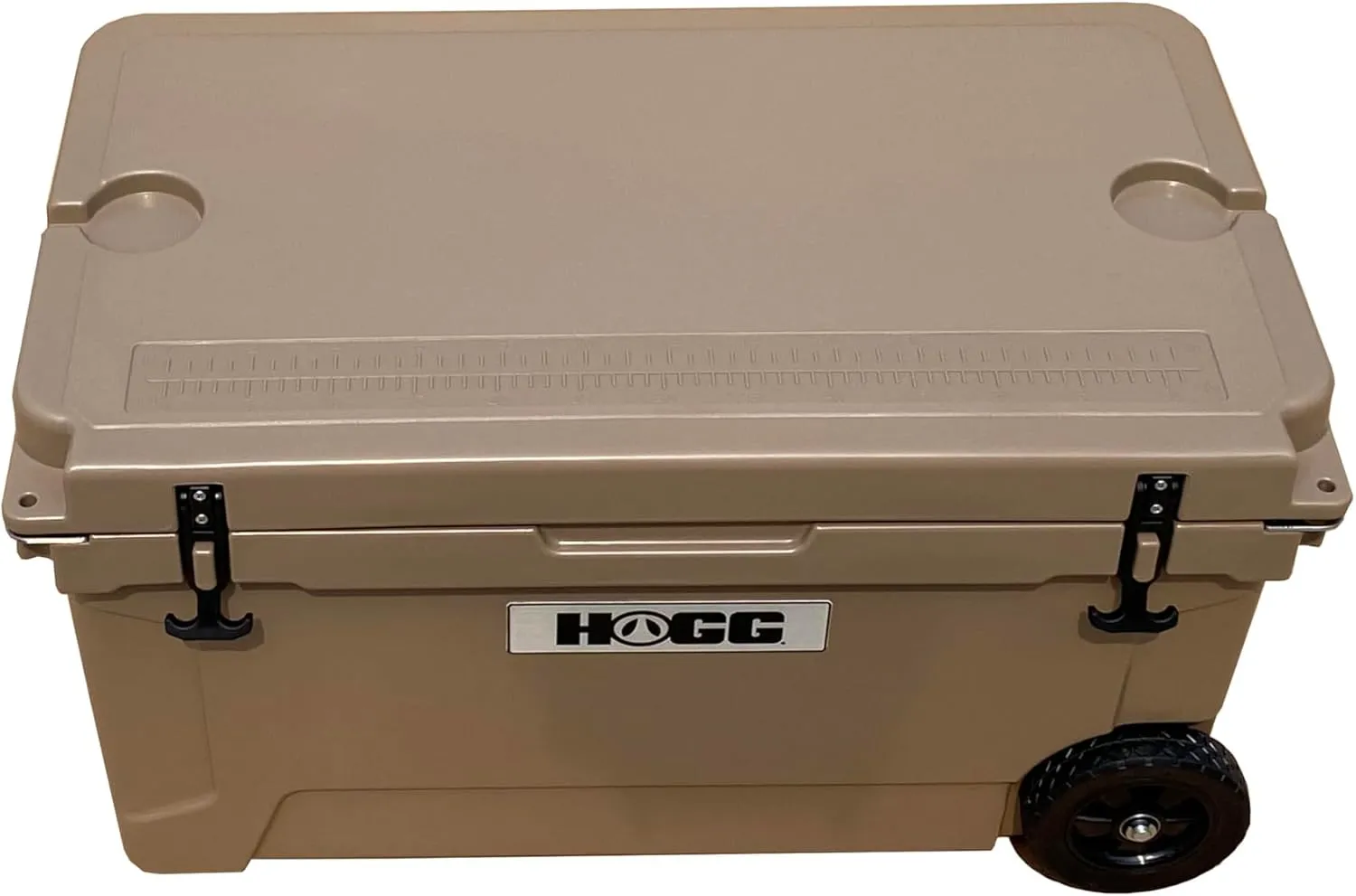 Hogg 65 qt Insulated Cooler with Wheels and Handles, Rolling Ice Chest with Wheels, Rotomolded Wheeled Coolers for Camping, Drinks, Outdoors, 65qt Blue