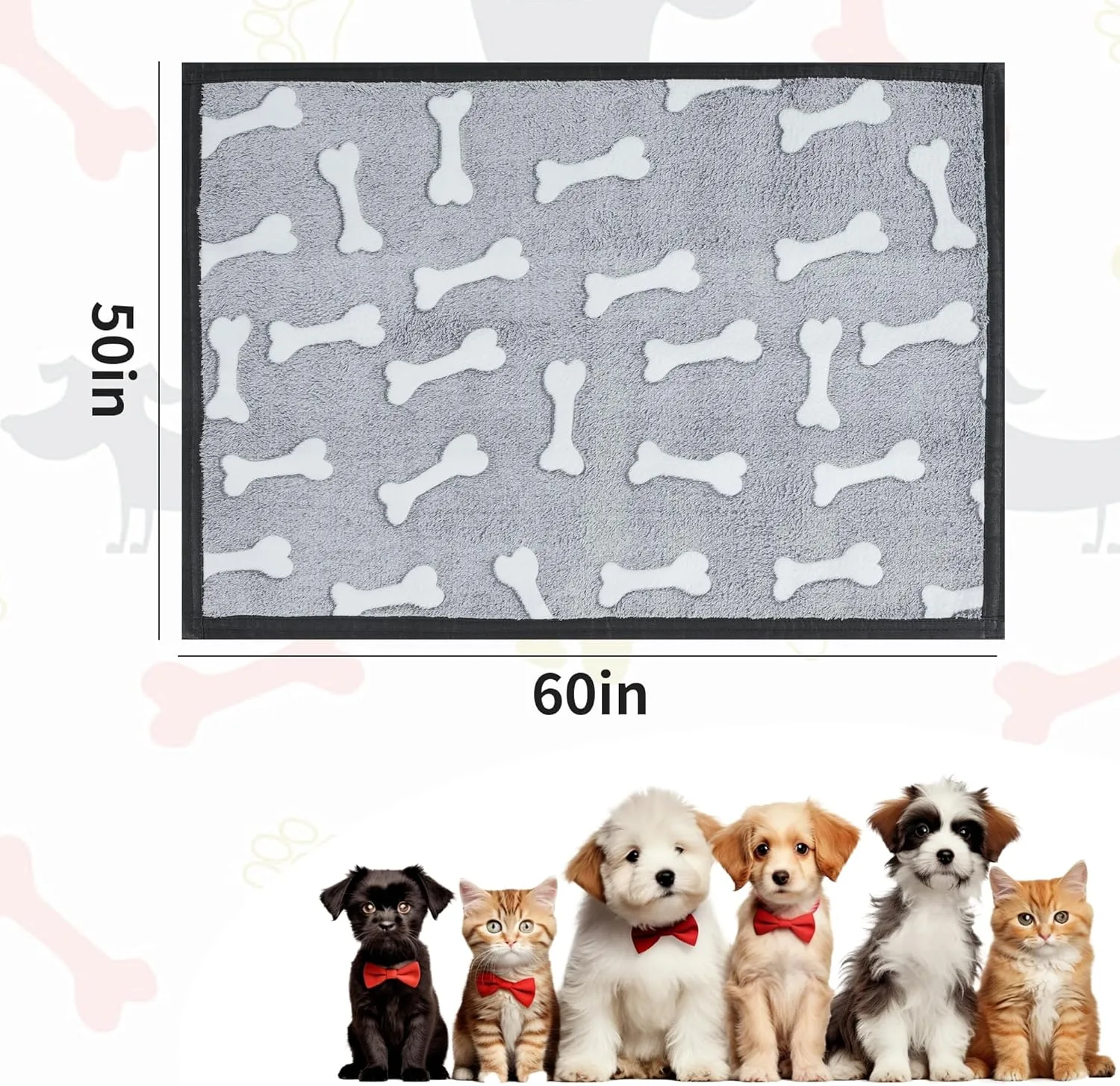 HOMBYS Chew Proof Dog Blanket Indestructible Dog Blanket for Dogs, Tear Proof and Leak Proof, Soft Flannel Fleece Pet Blanket for Sofa, Bed & Furniture Protection