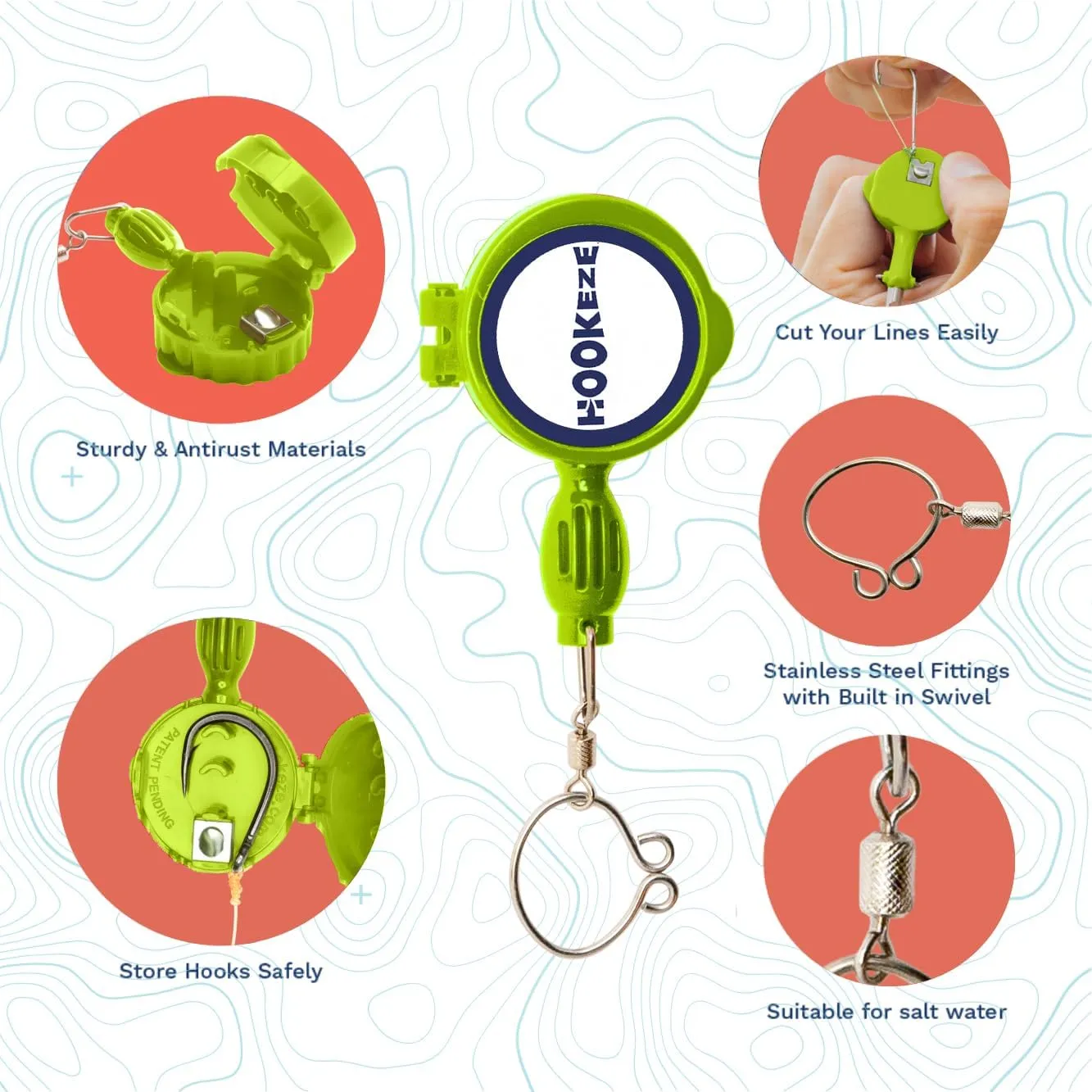 HOOK-EZE Fly Fishing Accessories - Fishing Knot Tying Tool for Tying Fishing Line to Hooks - Fishing Gear and Equipment, Gadget to Tie Knots Quick and Easy - Fishing Gifts for Men