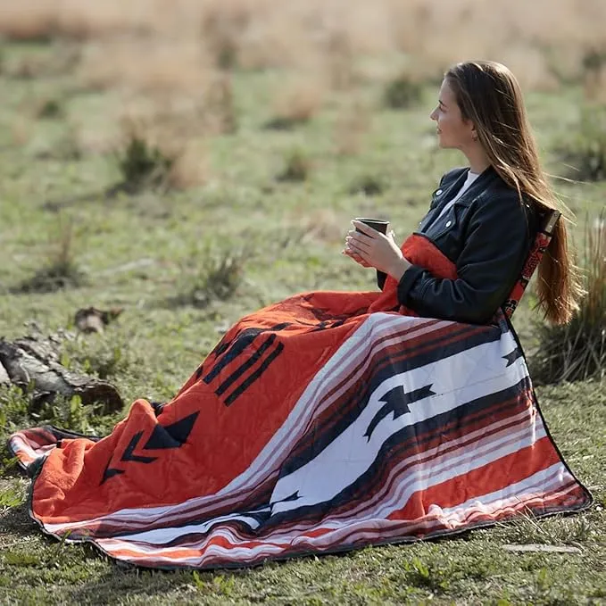 HORIMOTE HOME Outdoor Waterproof Camping Blanket, Extra Thick Flannel Fleece Warm for Cold Weather, Windproof Aztec Blankets Foldable for Stadium Picnic Dog Pet Car (INCA)