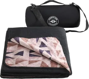 HORIMOTE HOME Outdoor Waterproof Camping Blanket, Extra Thick Flannel Fleece Warm for Cold Weather, Windproof Aztec Blankets Foldable for Stadium Picnic Dog Pet Car(Dakota)