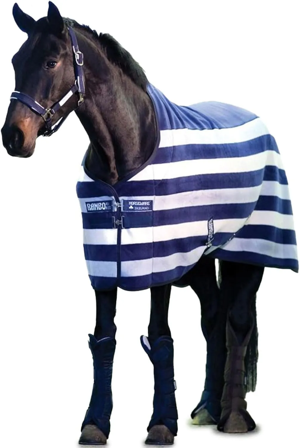 HORSEWARE Ireland Rambo Deluxe Fleece Blanket, Color: Witney Navy, Size: 72 (ACAF9D-VRKB-72)