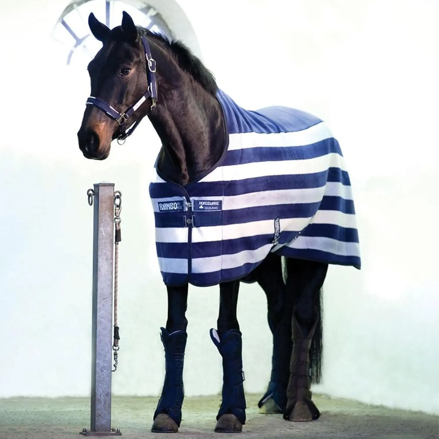 HORSEWARE Ireland Rambo Deluxe Fleece Blanket, Color: Witney Navy, Size: 72 (ACAF9D-VRKB-72)