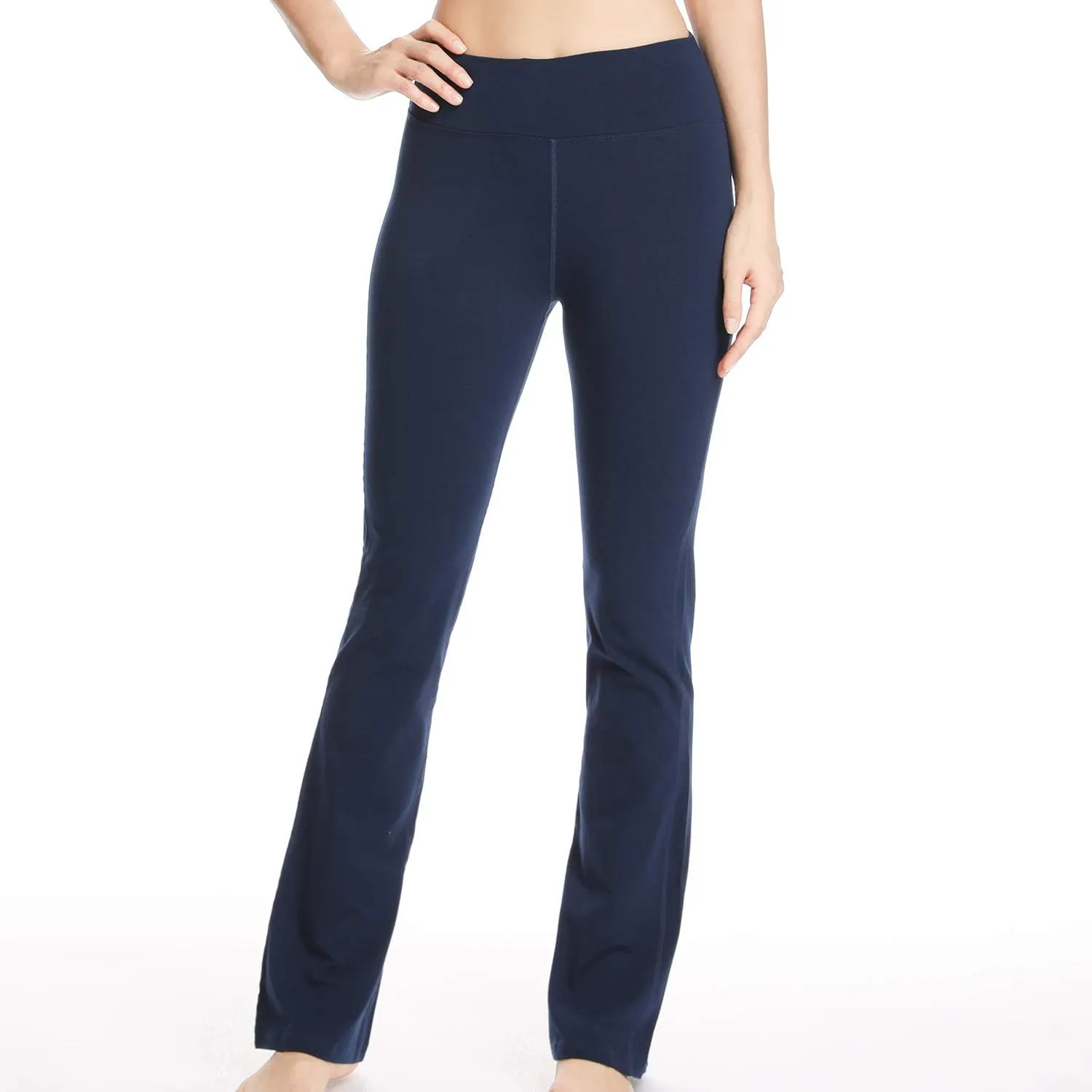 Houmous S-XXXL 29''31''33''35'' Inseam Women's Cotton Bootcut Pants Inner Pocket