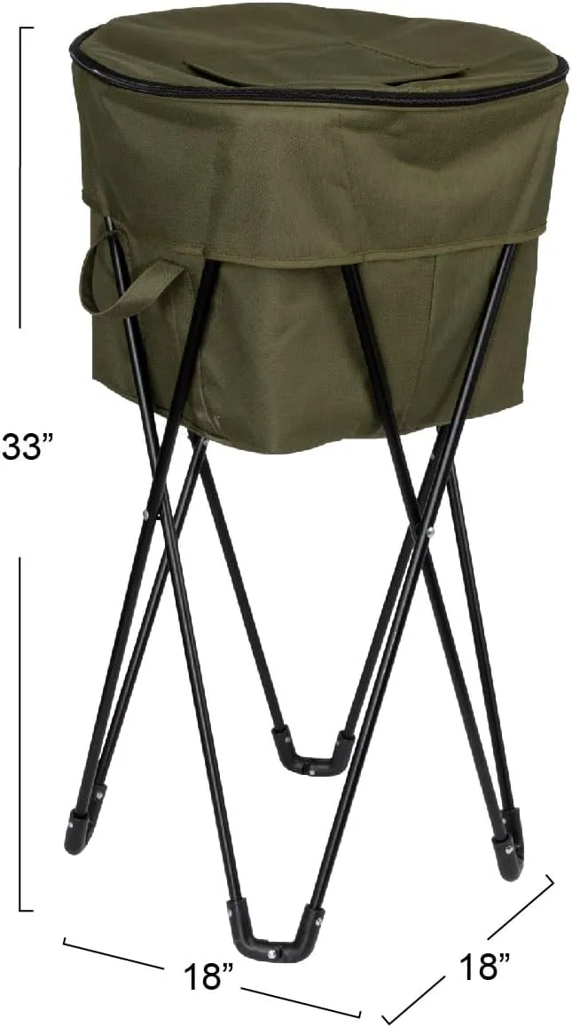 Household Essentials Thermal Standing Cooler with Travel Bag, Heavy-Duty Polyester,