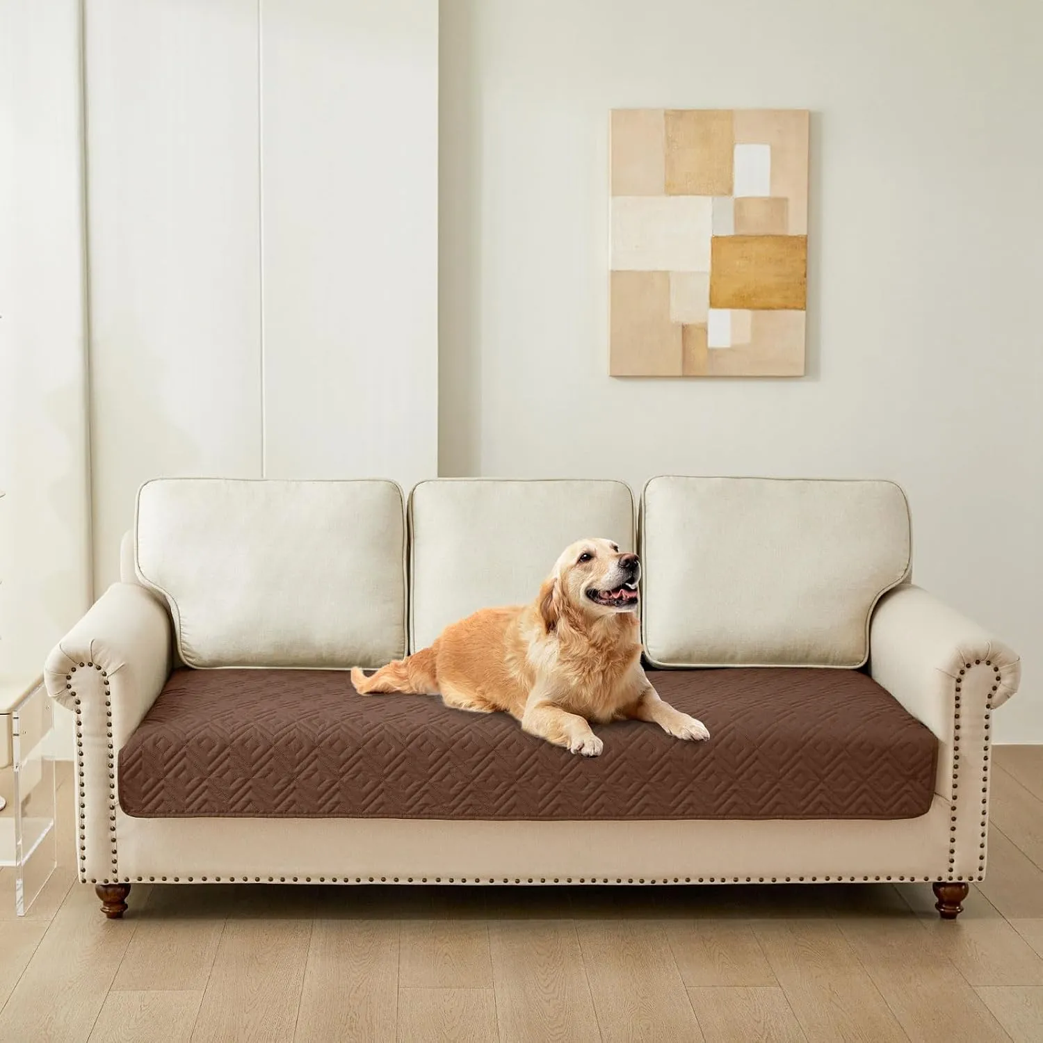 hyha Waterproof Dog Blanket, Soft Pet Bed Blankets, Waterproof Sofa Couch Cover for Dogs Washable, Reversible Pet Couch Covers for Sofa Furniture (30x70 Inch, Brown/Chocolate)