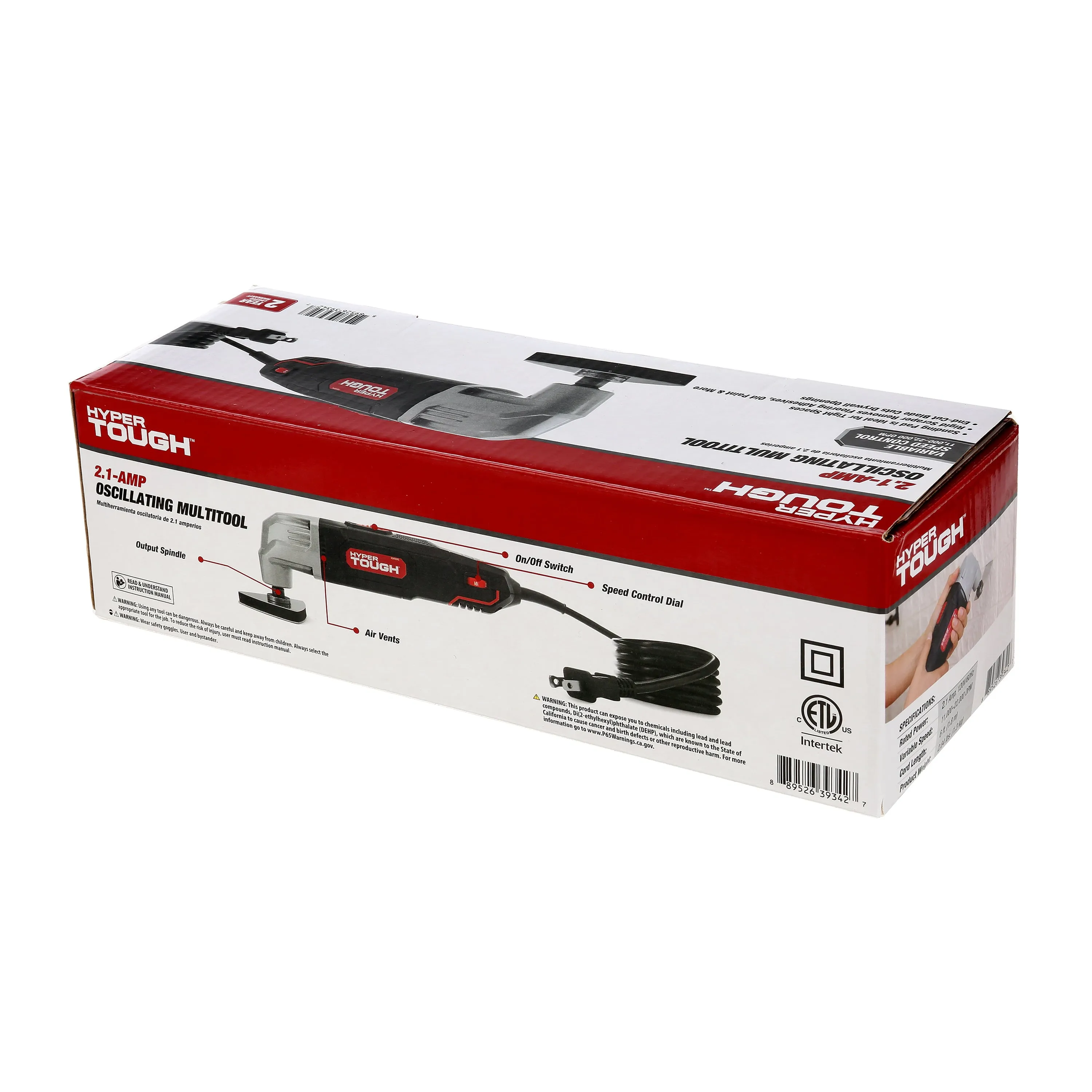 Hyper Tough 2.1 Amp Corded Oscillating Multi-function Tool, Variable Speed