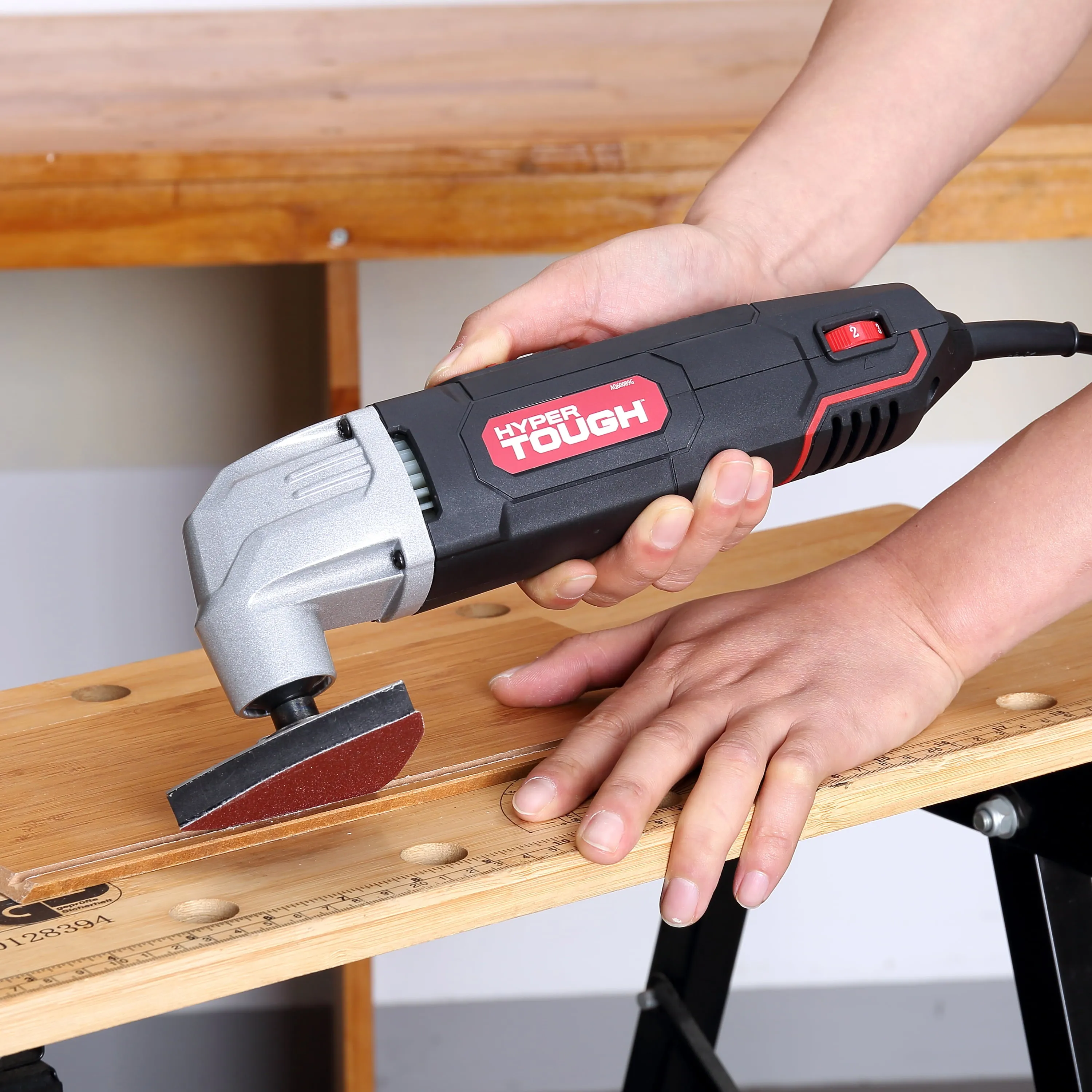 Hyper Tough 2.1 Amp Corded Oscillating Multi-function Tool, Variable Speed