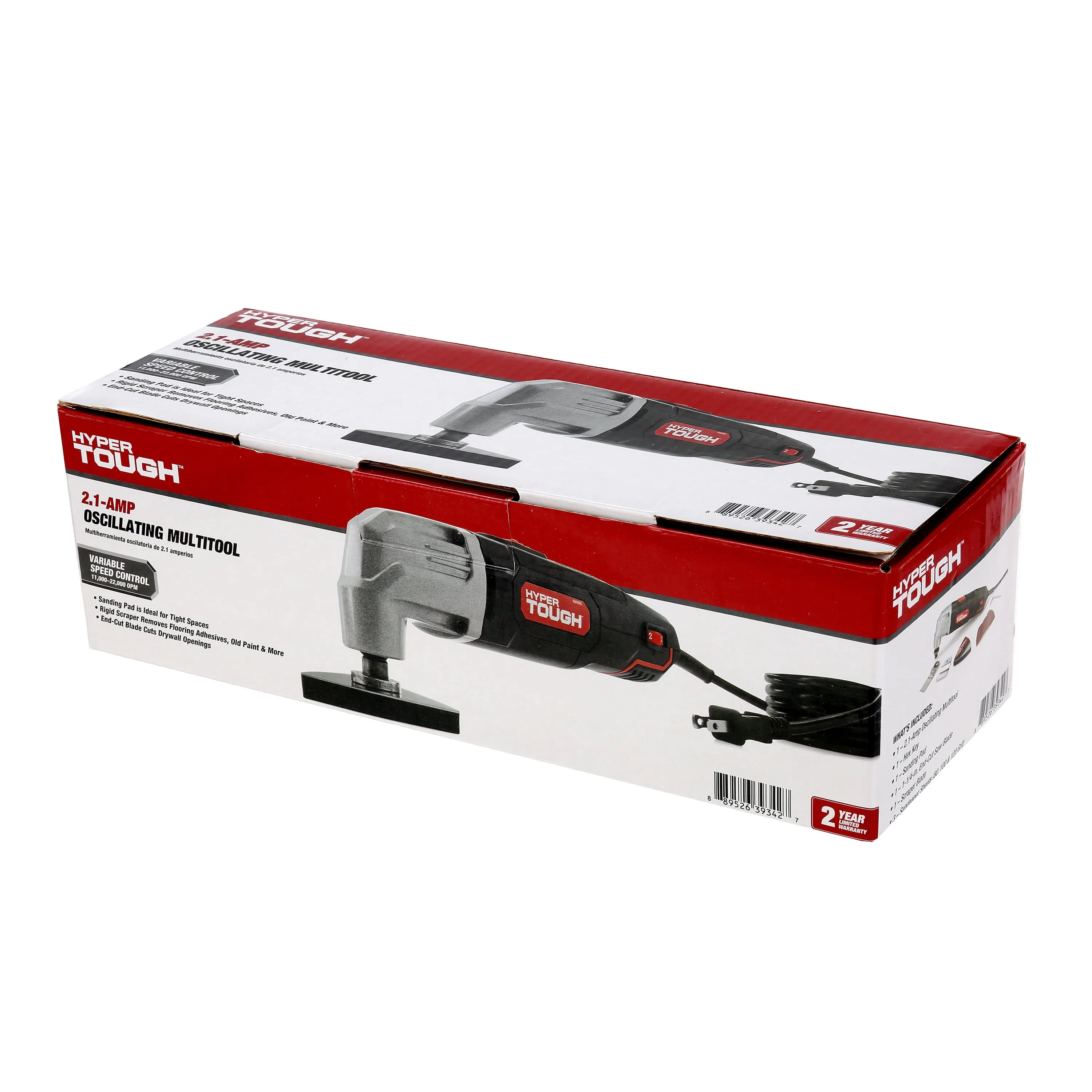 Hyper Tough 2.1 Amp Corded Oscillating Multi-function Tool, Variable Speed