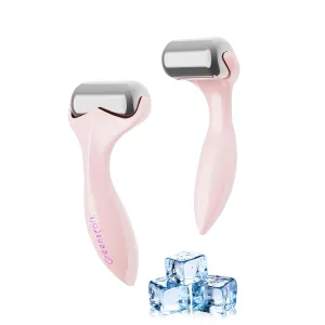Ice Roller for Face & Eyes – Medical-Grade Stainless Steel Cooling Face Roller for Puffiness Relief, Dark Circles, Skincare Routine – Dual Cold & Warm Therapy, Ergonomic Design