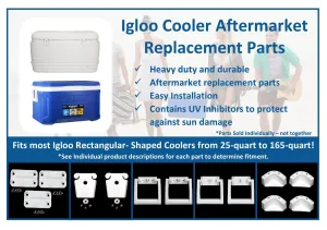 Igloo Cooler Aftermarket Plastic Replacement Parts - Hinges, Latches, 2 or 4 Hole Handles