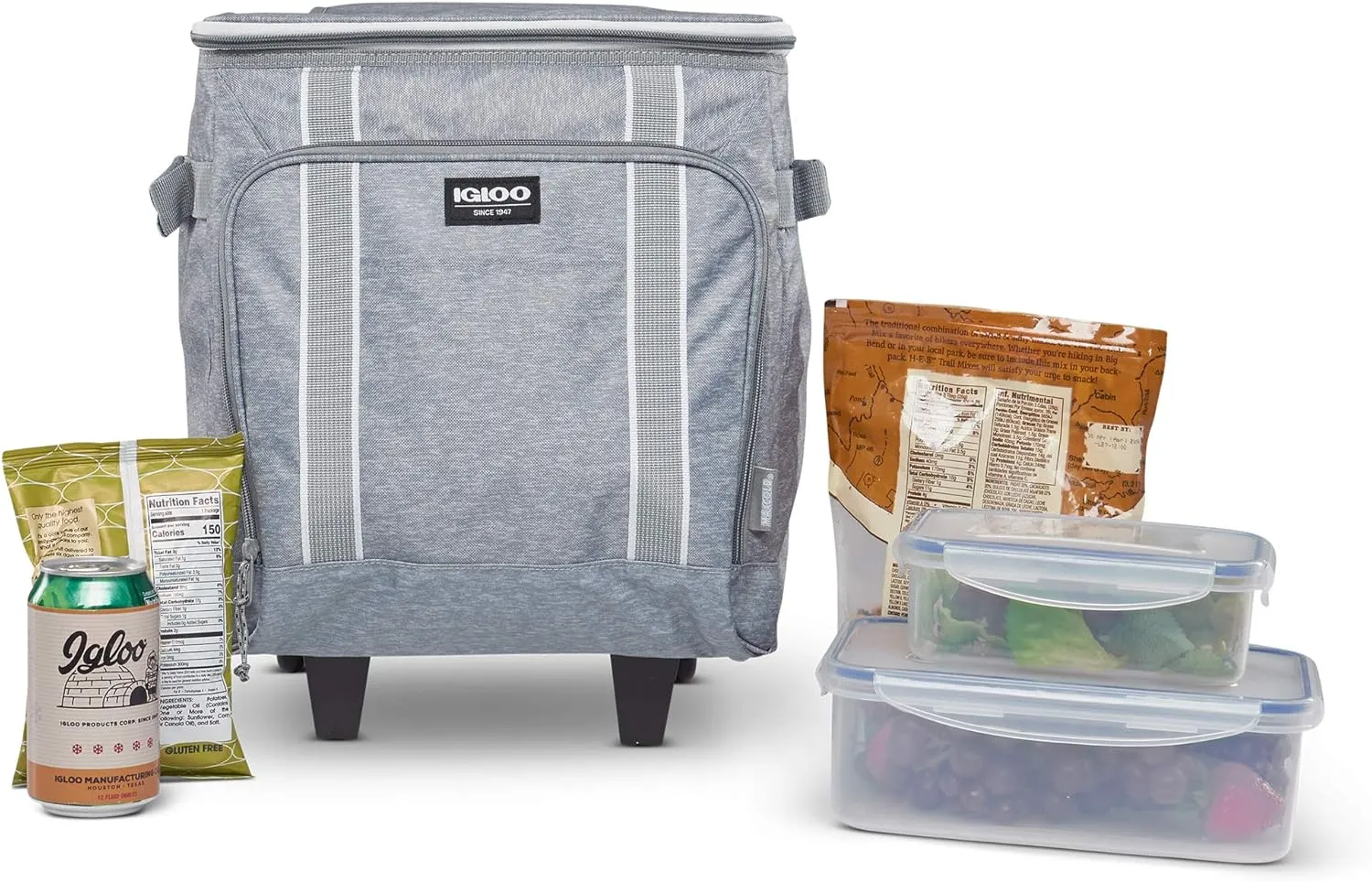 Igloo Large Portable Insulated Soft Coolers with Rolling Wheels