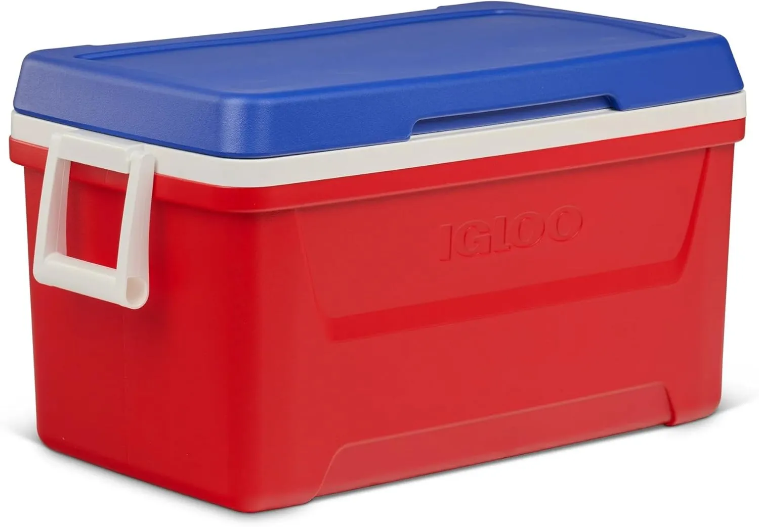 Igloos 48 QT Laguna Ice Chest Cooler, Ultratherm Insulation, Cool Riser Technology, Swing-Up Handles, Stain-Resistant Liner, Eco-Friendly THERMECOOL Foam, Leak-Resistant