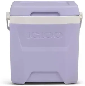 Igloos Cooler 12-Quart Hard-Sided Cooler – Holds 18 Cans, Lightweight Portable Ice Chest with One-Hand Carry Handle, Odor-Resistant, Easy-Clean Liner – Lilac Breeze
