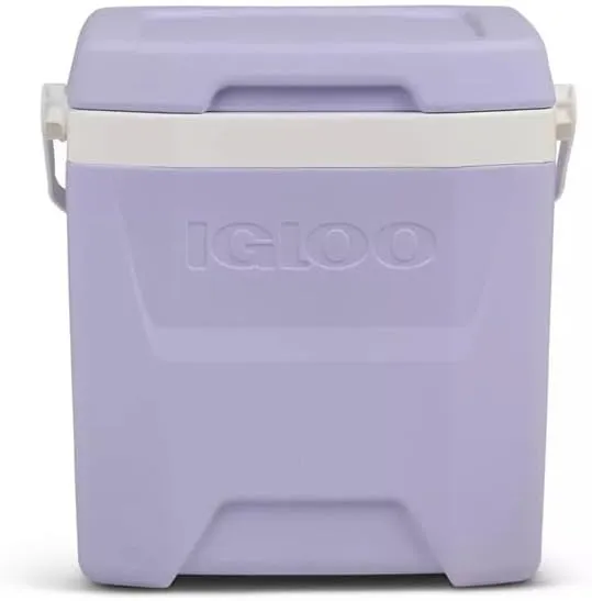 Igloos Cooler 12-Quart Hard-Sided Cooler – Holds 18 Cans, Lightweight Portable Ice Chest with One-Hand Carry Handle, Odor-Resistant, Easy-Clean Liner – Lilac Breeze