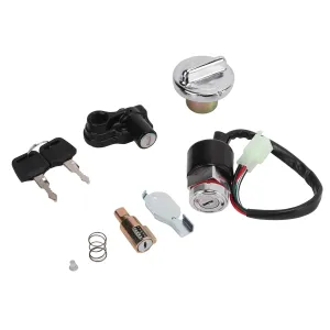 Ignition Switch Gas Cover Kit Helmet Lock 2Key Replacement for Dax Skyteam 50 125 Professional Restoration Motorcycle Aessories Metal Alloy ABS Material