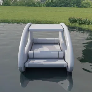 Inflatable Electric Boat Long-Range & Portable Solar-Powered Watercraft PVC Inflatable House Boat for Ocean Lake Water Play