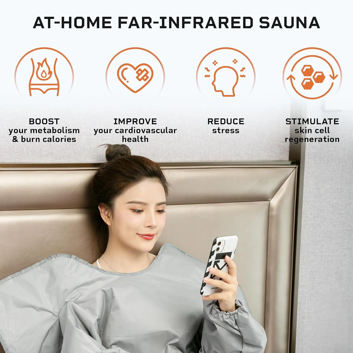 Infrared Sauna Blanket Fast Sweating Body Shape Fitness Far Infrared Sauna Blanket for Body Relaxation at Home Use Sauna Blanket with Sleeves