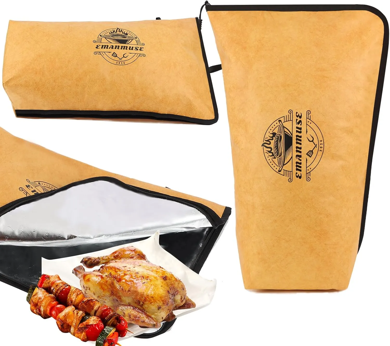 Insulated BBQ Blanket for Men - 21-inch Meat Resting Bag to Keep Brisket Juicy with Grill Gift Set for Dad