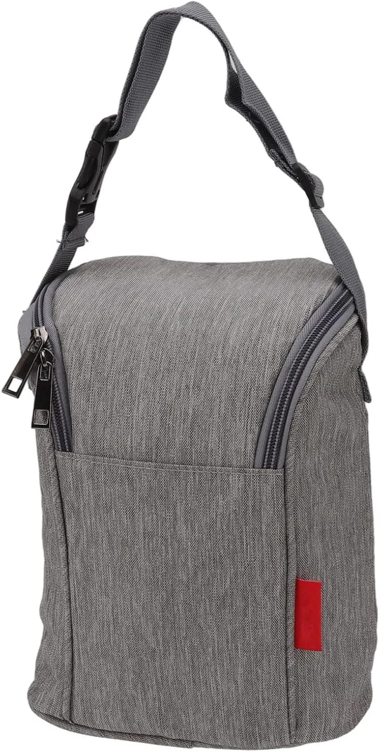 Insulated Bottle Bag, Baby Bottle Cooler Bottle Cooler Bag Nylon Baby Bottle Warmer Cooler Bag Baby Bottle Thermal Tote Bag for Nursing Mom Daycare (Gray)