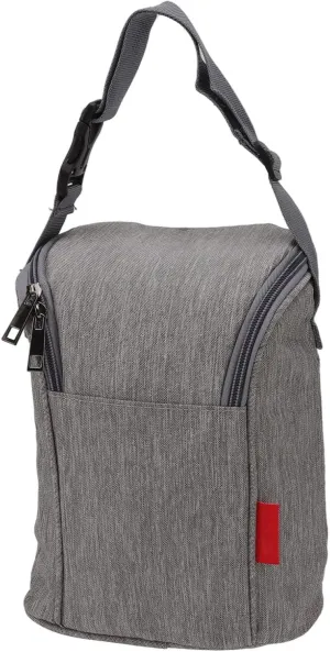 Insulated Bottle Bag, Baby Bottle Cooler Bottle Cooler Bag Nylon Baby Bottle Warmer Cooler Bag Baby Bottle Thermal Tote Bag for Nursing Mom Daycare (Gray)