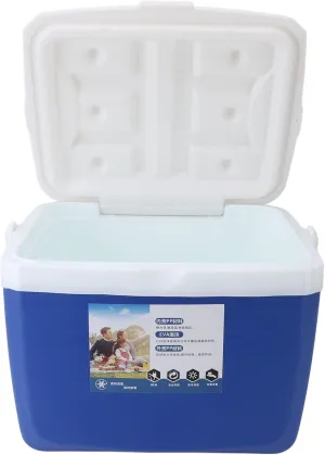 Insulated Cooler, Ice Chest 13L Portable Cooler Box Hard Cooler Leakproof Outdoor Cooler with Carry Handle for Beach, Drink, Beverage, Camping, Picnic, Fishing, Boat, Barbecue