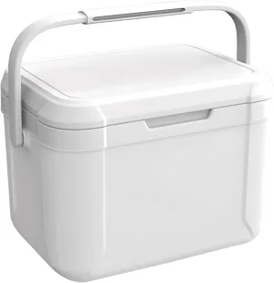 Insulated Cooler Lunch Box, Camping Cooler 5L PU Small 76H Coooling ＆ 12H Warm Insulated Hard Lunch Box Hold 6 Cans Portable Ice Chest with Handle for Picnic, Beach, Grill
