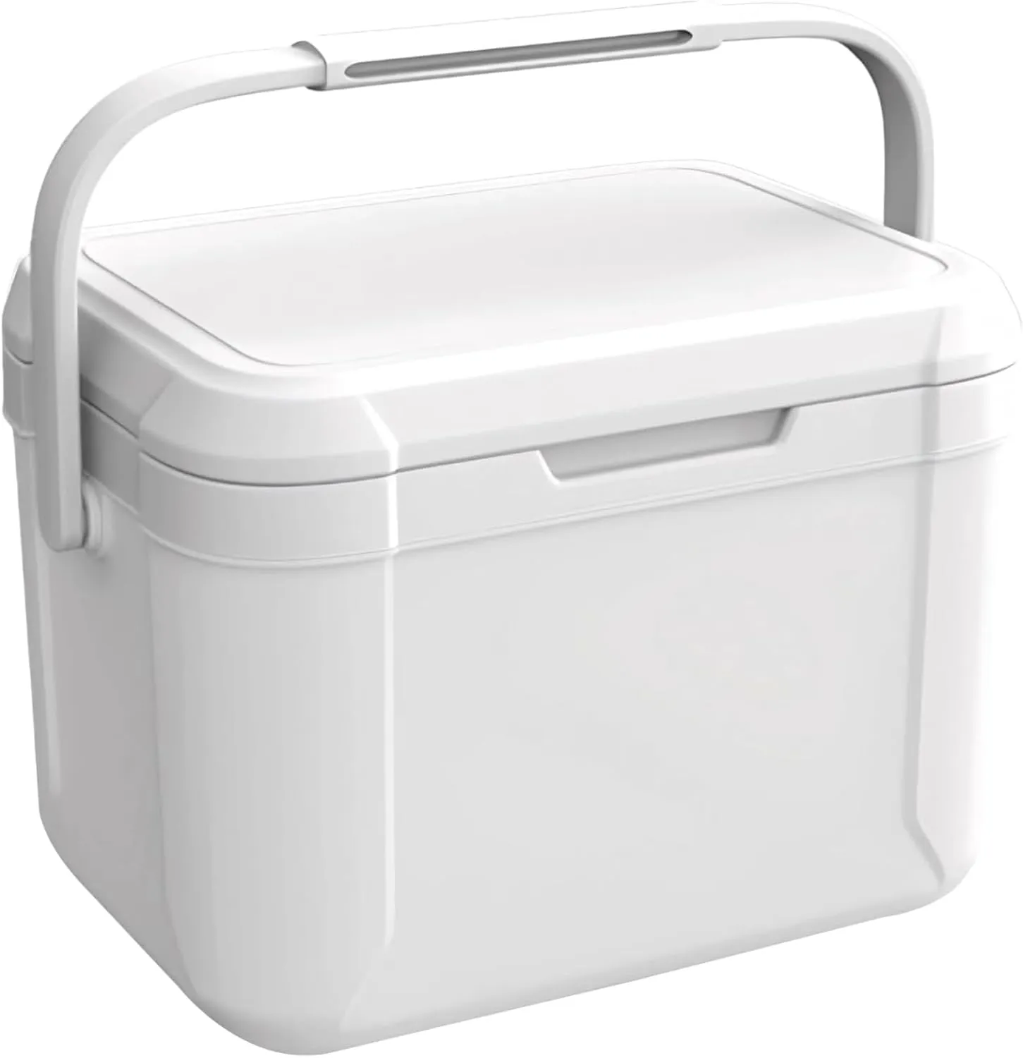 Insulated Cooler Lunch Box, Camping Cooler 5L PU Small 76H Coooling ＆ 12H Warm Insulated Hard Lunch Box Hold 6 Cans Portable Ice Chest with Handle for Picnic, Beach, Grill