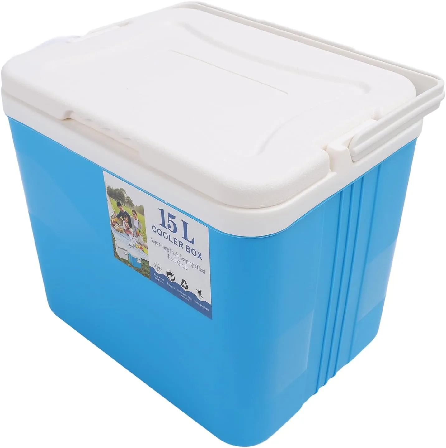Insulated Cooler, Small Cooler Hard Shell Lasting Cooling Insulation Hard Cooler Box 15L Portable Cooler Ice Chest for Beach, Drink, Beverage, Camping, Picnic, Fishing, Boat,