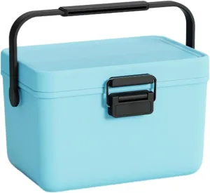 Insulated Mini Ice Chest with Portable Handles, 4qt Small Hard Cooler Lunch Box for Car Camping Picnic Beach Outdoor Cooler Refrigerated Box for Beach, Picnic, Camping, Boat