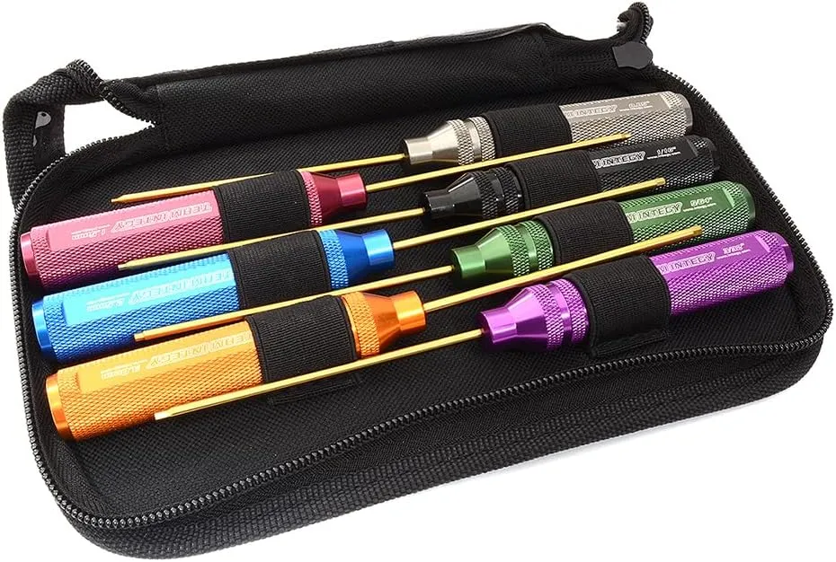 Integy RC ProGrip 7pcs Ti-Nitride Allen Hex Wrench Set w/Carrying Case (7)