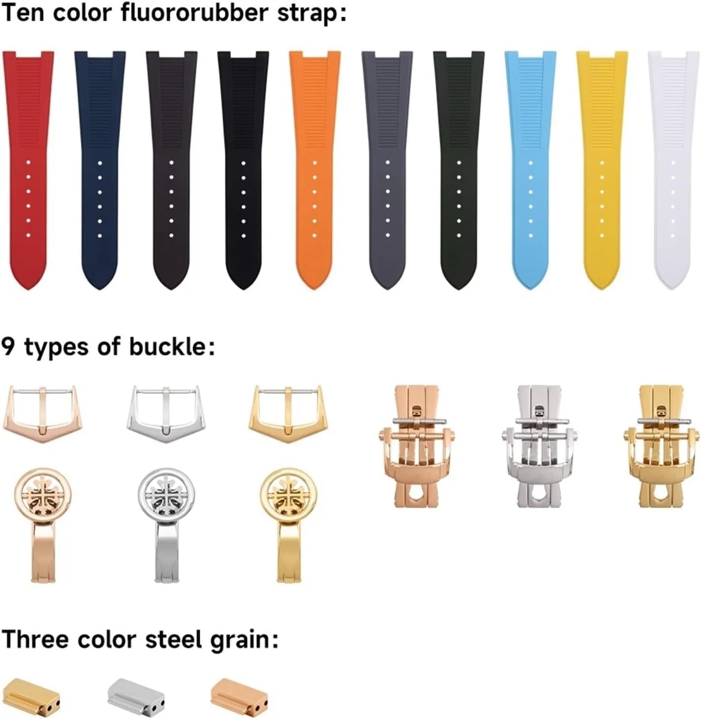 Interface Wristband For Nautilus 5711/5712 Fluororubber watch strap For Patek Philippe FKM WatchBands Accessories