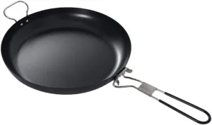 Iron Folding Pan Compact Portable Cooking Pot Nonstick Surface for Hiking Backpacking