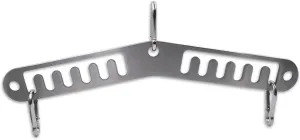 J Bryant Stainless Steel Double to Single Pulley Adaptor Plate for Cable Machine – Fitness Dual Pulley Connector with 3 Carabiners for LAT Pulldown, Triceps Pushdown, and T Bar Row Accessories
